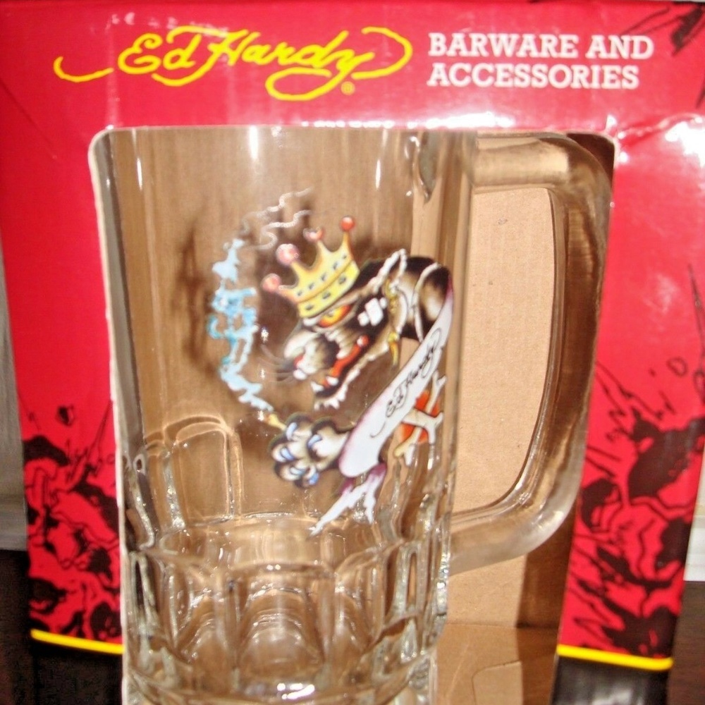 Ed Hardy 16 Fl. oz. Beer Mug Stein - Panther King